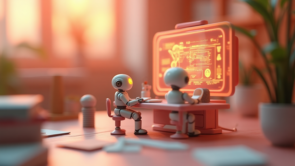 Editorial illustration for AI technology coverage