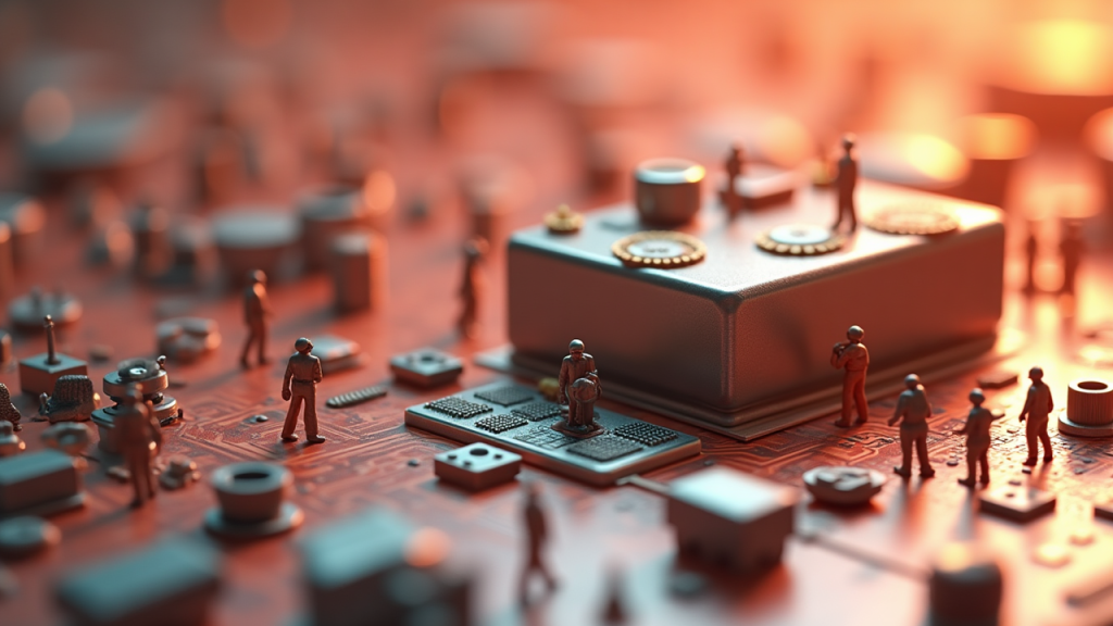 Editorial illustration for AI infrastructure & semiconductor coverage