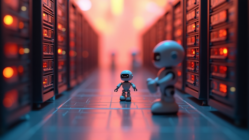 Editorial illustration for AI technology coverage
