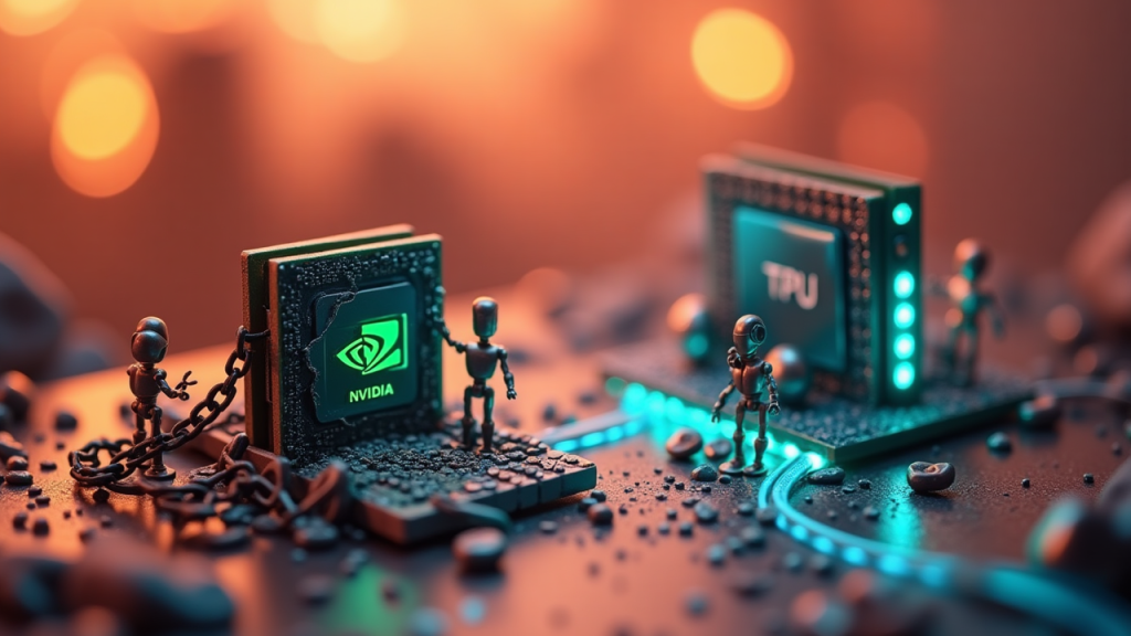Editorial illustration for AI infrastructure & semiconductor coverage