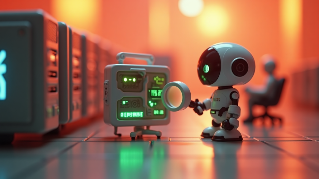 Editorial illustration for AI technology coverage